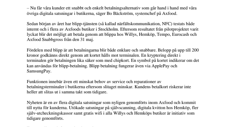 Blippa – för snabbare och enklare betalning