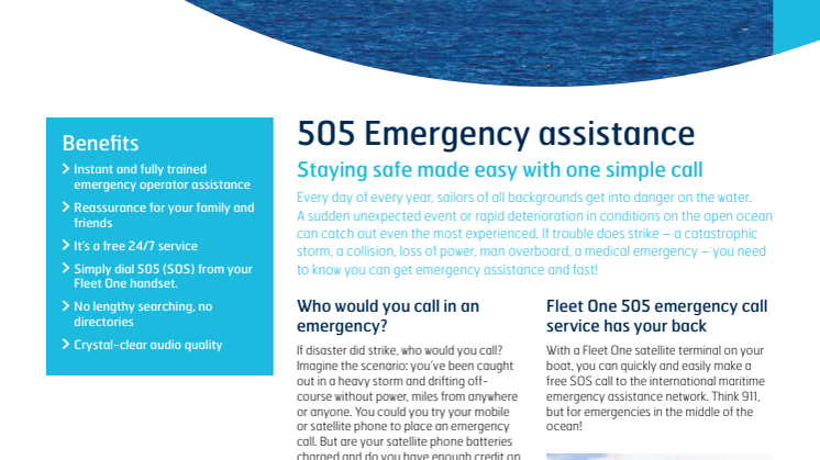 Inmarsat 505 Leaflet
