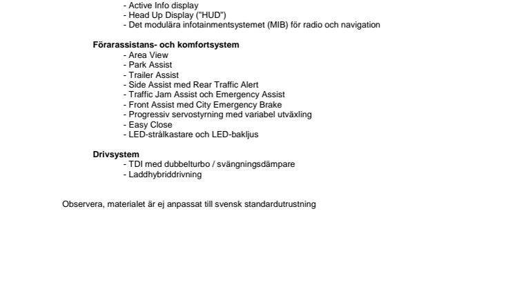Nya Passat teknologi