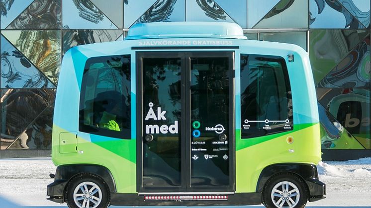 Självkörande bussar är en viktig del av ett hållbart resande. Foto: Nobina
