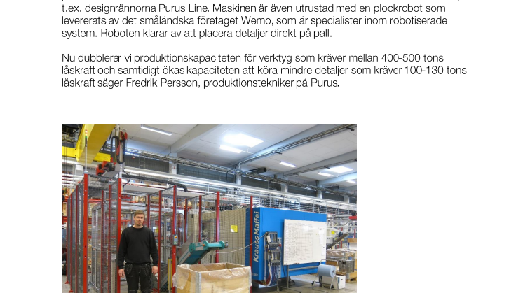 Purus utökar produktionskapaciteten