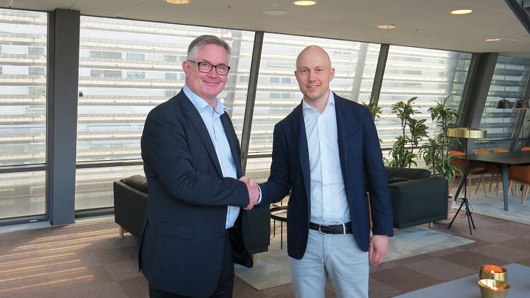 Johan Malmliden, Omegapoint, Patrice Jabet, FSN Capital träffas i samband med att FSN Capital blir ny majoritetsägare i Omegapoint.