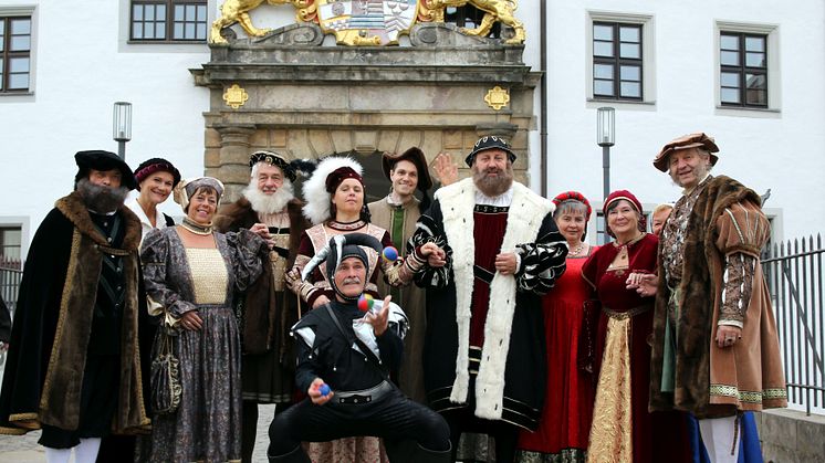 Torgau - Fürstentreffen vor dem Portal von Schloss Hartenfels