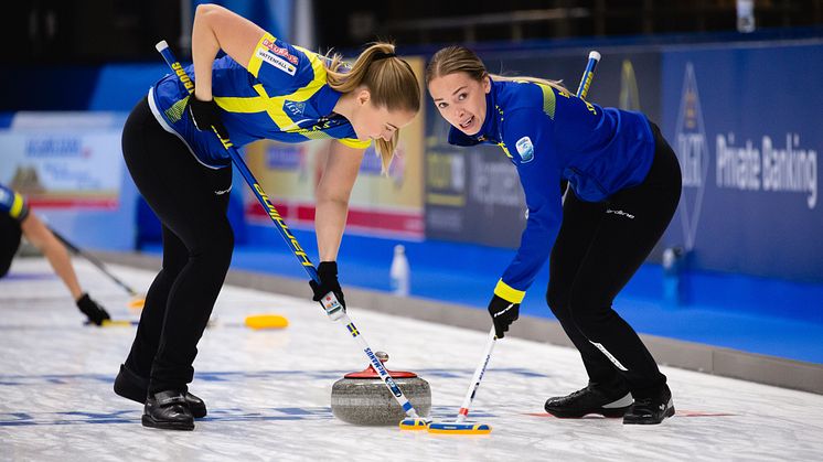 Delar av damernas landslag i curling
