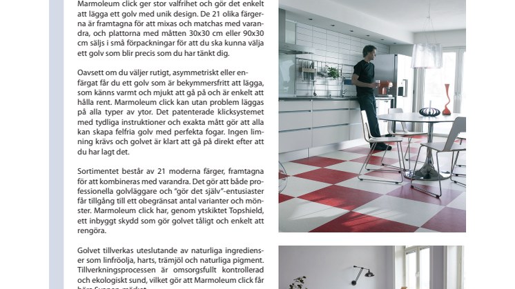 Marmoleum click – bara fantasin sätter gränserna