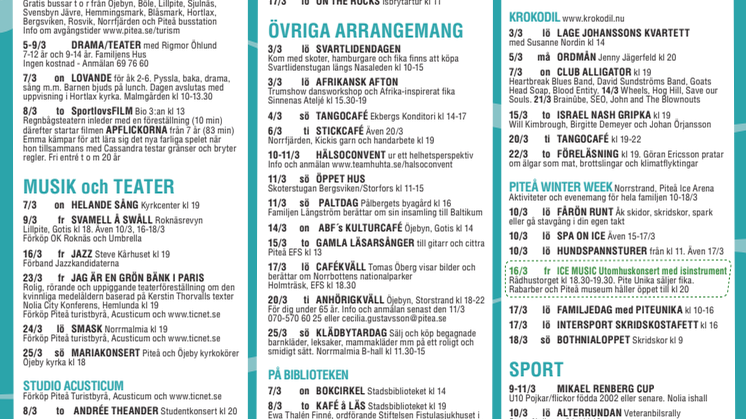 Det händer i Piteå 3-25 mars 2012