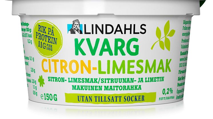 Lindahls kvarg Citron-limesmak 150 gram