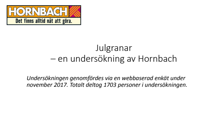 Diagram, julgranar, Hornbach