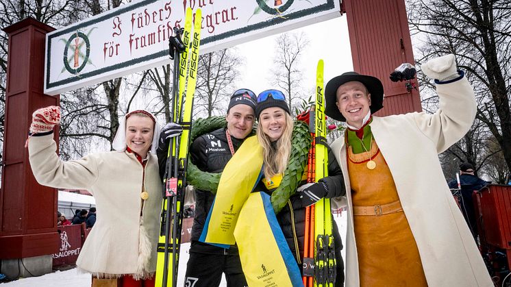 Torleif Syrstad och Emilie Fleten segrare i det 100:e Vasaloppet 2024