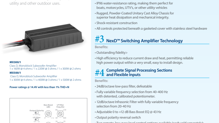Brochure - JL Audio - MX Series Marine amplifiers