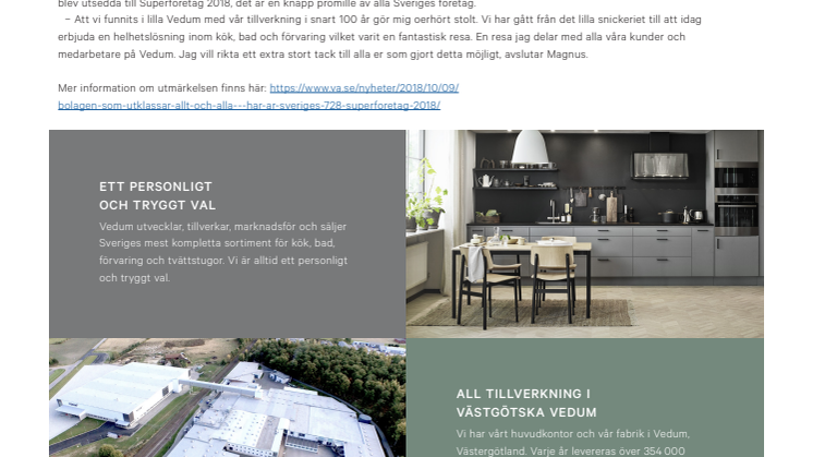 Vedum Kök & Bad – utsedd till årets superföretag!