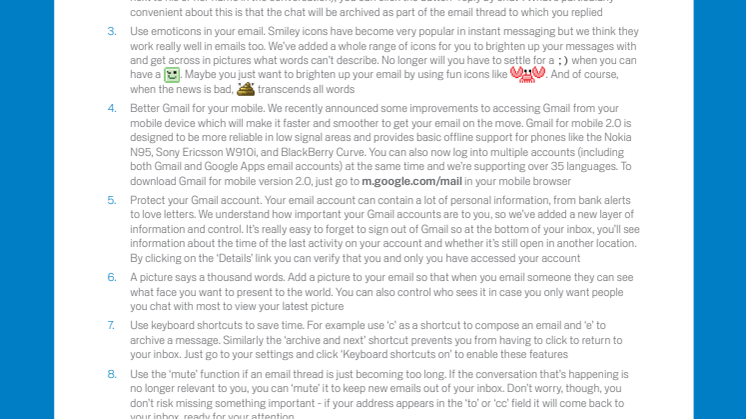 10 tips about Gmail