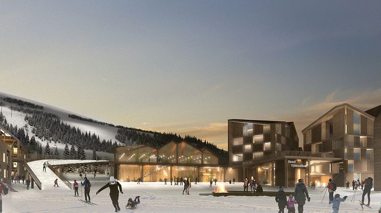 Nya torget, Fjätervålen. Illustration: AIX