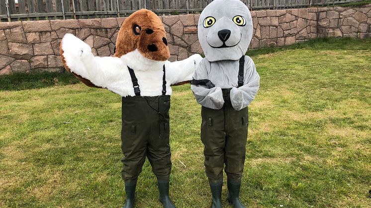 Fläckis och Sälis i vadarbyxor