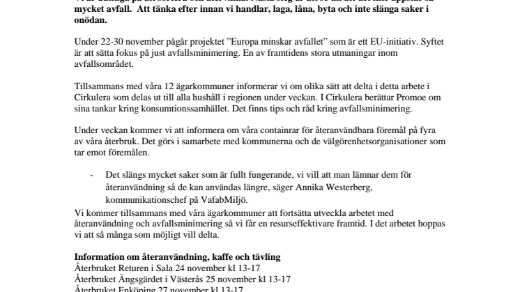 Dags att minska avfallet