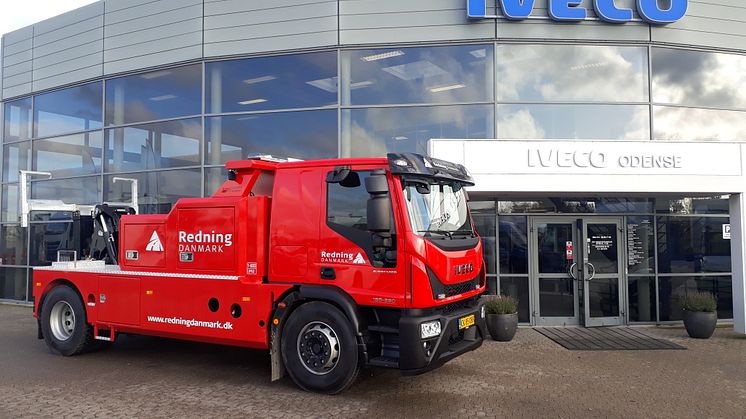 Redning Danmarks nye minibjærger er opbygget på en IVECO Eurocargo ML180E28 med 12-trins automatgear.