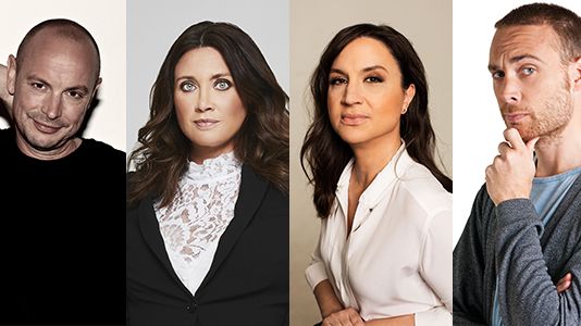 Bilden från vänster: Petter Alexis Askergren, Camilla Läckberg, Petra Mede och Jesper Rönndahl. Fotografernas namn från vänster: Hugo Thambert, Magnus Ragnvid, Tobias Regell och Paul Lindqvist.                         