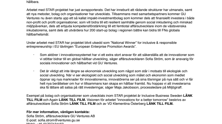 Ny metod för att investera i hållbar utveckling