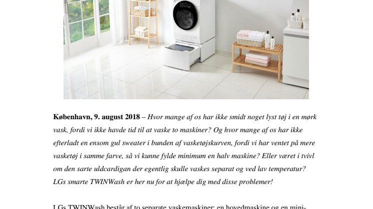 Vask dit tøj smartere og hurtigere med LG! 