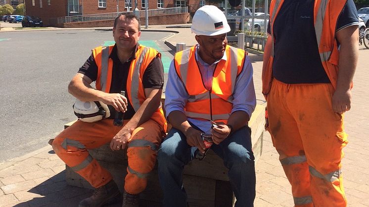 Contractors at Elstree & Borehamwood station