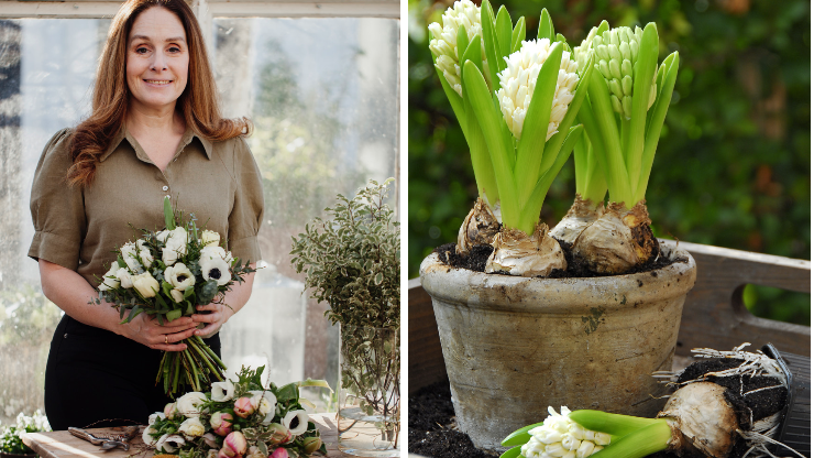 Dofta på vårhyacinter och träffa florist och fotograf Malin Björkholm.