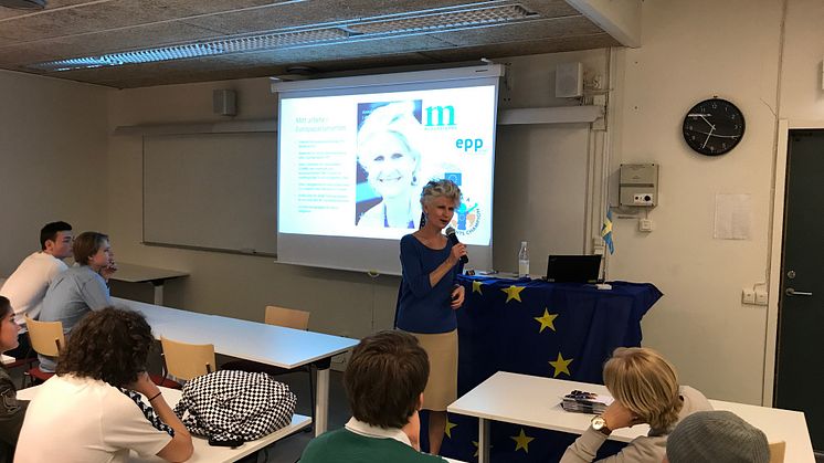 Anna Maria Corazza Bildt talade mycket om EU:s betydelse för fred och samarbete