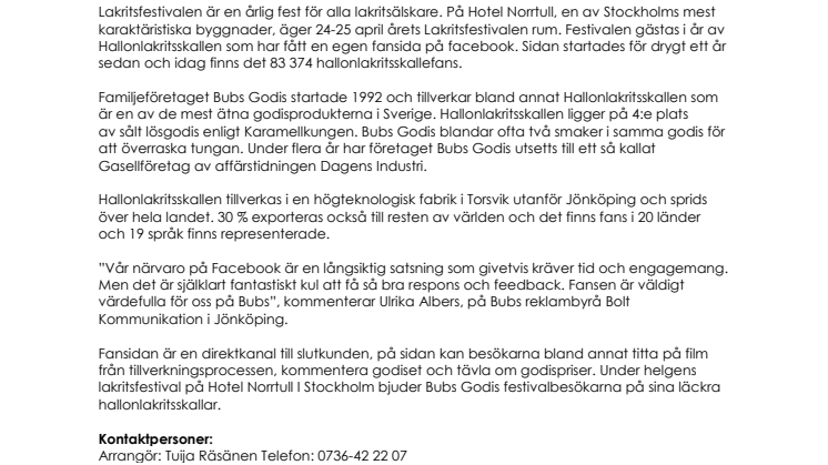 80 000 fans för lakritsprodukt 