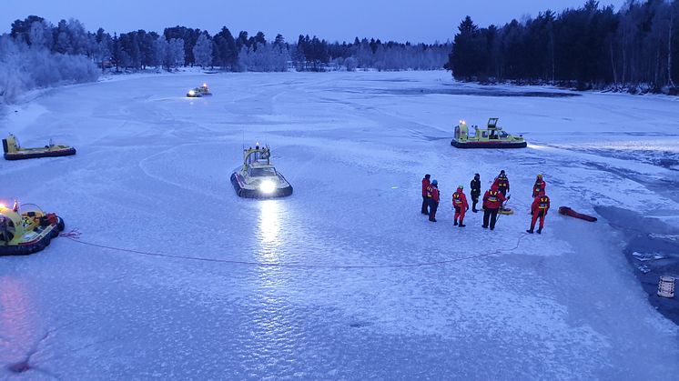 Bild från tidigare svävarträff i Dalarna den 7 januari 2022.
