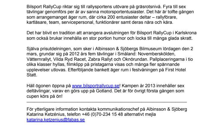 200 rallyentusiaster till Karlskrona