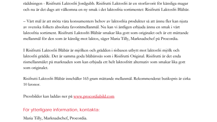 Risifrutti Laktosfri Blåbär – favoritmellanmålet utan laktos