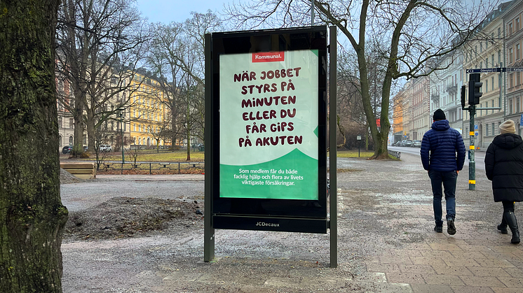 Kommunal lyfter fram sina försäkringar i ny kampanj framtagen av +1