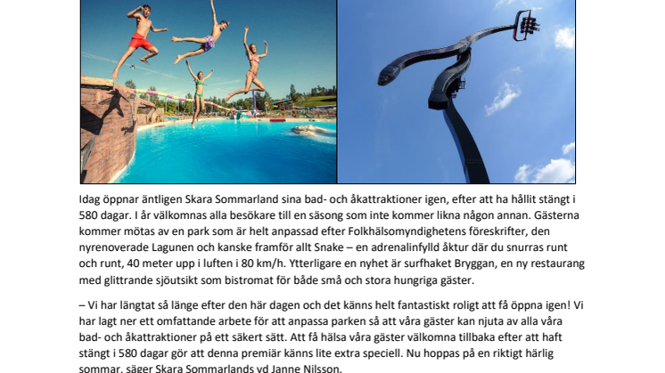 Nu öppnar äntligen Skara Sommarland