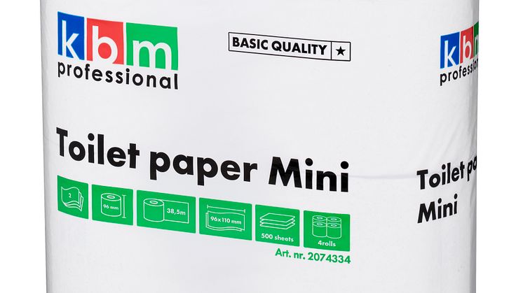 KBM Toalettpaper Mini 38,5m Kvalitet Basic