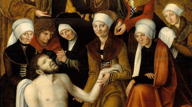 Lucas Cranach d.ä.,hans skola, Kristi begråtande. Foto: Nationalmuseum.