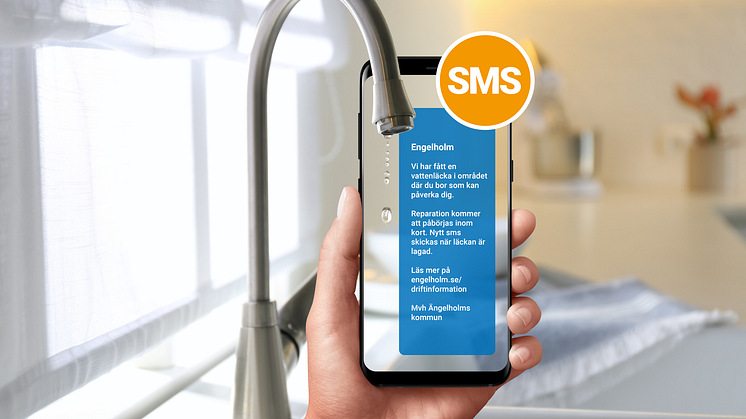 Nu kan ängelholmarna få sms om vattenläckor och andra stora driftstörningar 