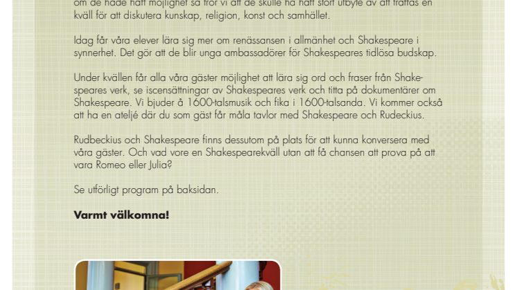 En kväll med William Shakespeare på Rudbeckianska