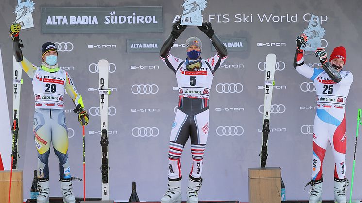 ​Alexis Pinturault leads triple HEAD victory in Alta Badia, Corinne Suter again fastest in the Downhill