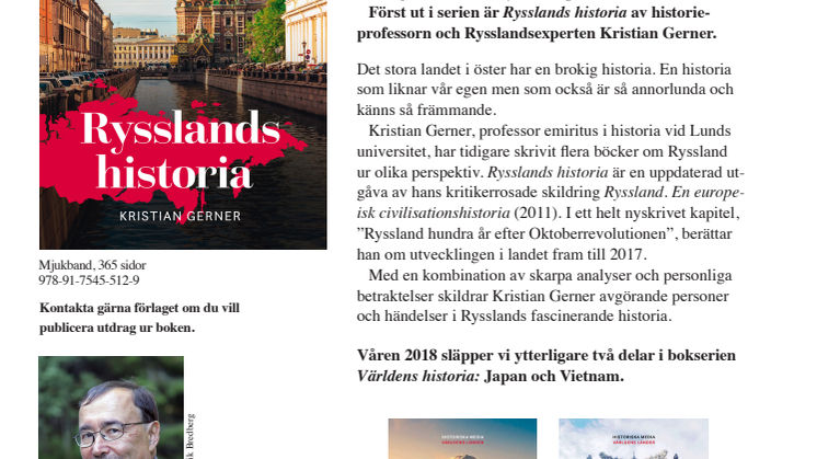 Ryssland först ut i den nya  bokserien Världens länder