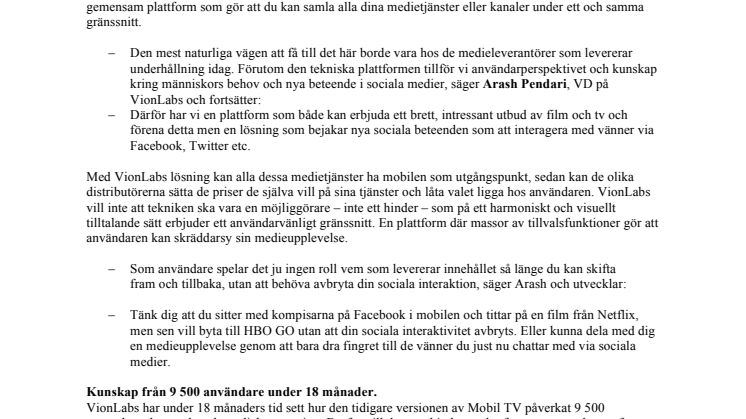 VionLabs öppnar sina API:er för alla utvecklare som älskar film & tv.