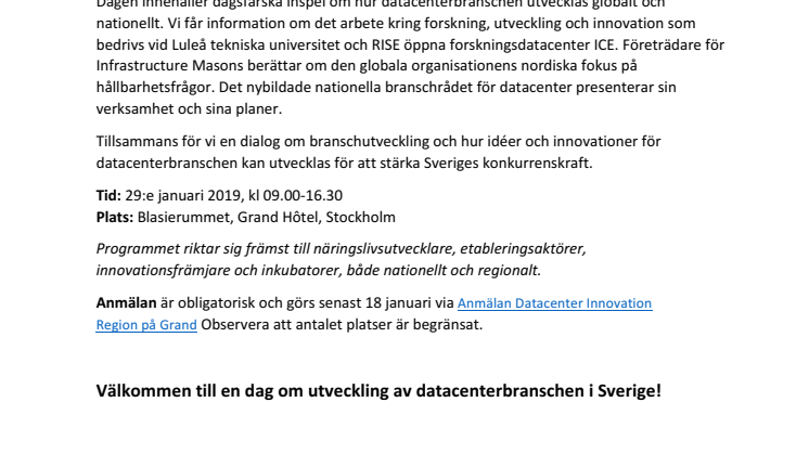 Program 29 januari