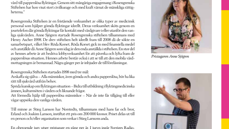 Anne Sjögren är 2010 års Stieg Larsson-pristagare