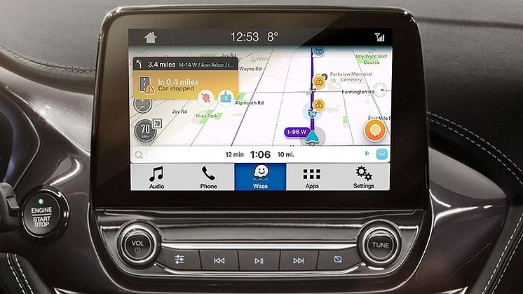 Ford i samarbejde med trafik- og navigationsappen Waze