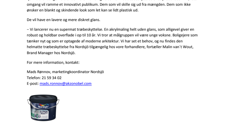 Afdæmpet luksus på træhuset med Nordsjö Supermatt