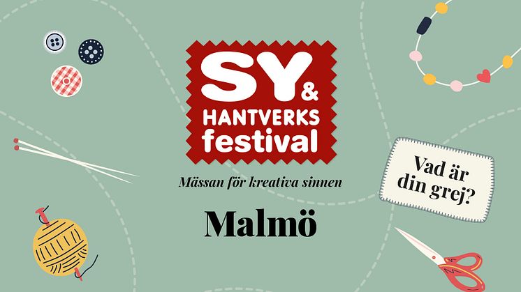 Sy- & Hantverksfestivalen i Malmö 5-7 april 2024