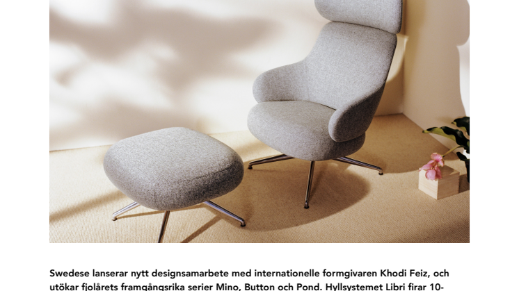 Stockholm Furniture Fair 2018:  Swedese presenterar ny fåtölj - Pillo av Khodi Feiz