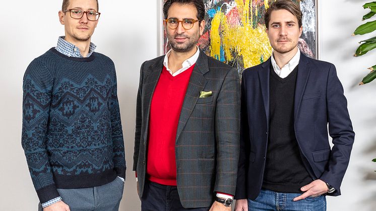 Arseni Andreev, Teamleader Affärssystem, Denho Bilir, Chef för Service & Kvalitet och Joakim Brolin, Teamleader HR.