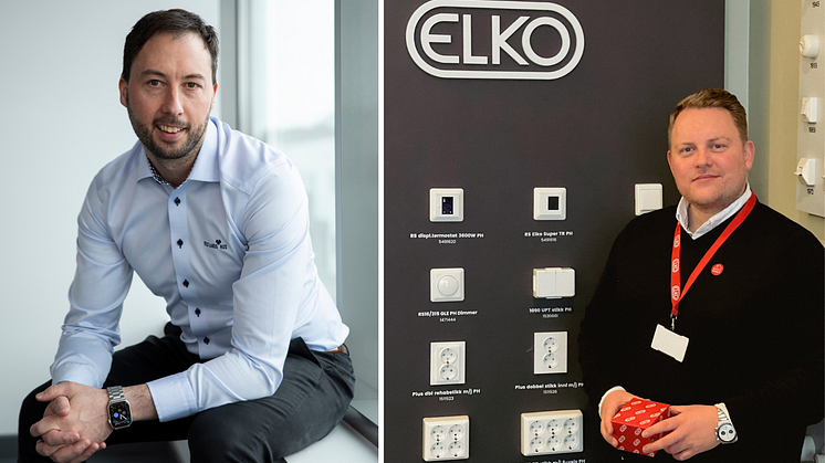 Per Arne Meek, COO i VestlandsHus, og  Stein-Helge Eide, Sales specialist i ELKO 