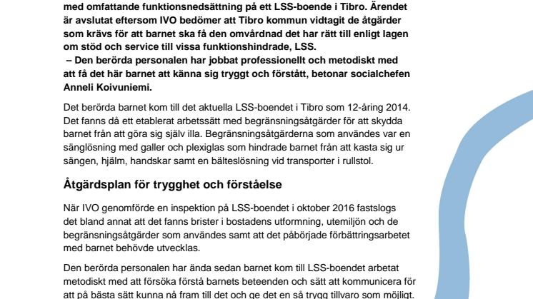 Granskat LSS-boende har arbetat medvetet för att ge funktionshindrat barn god omvårdnad
