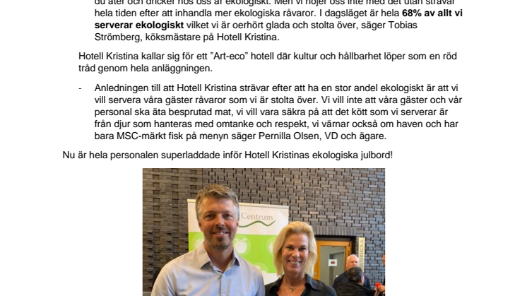 Hotell Kristina är stolt vinnare av Ekoutmaningen 2018!