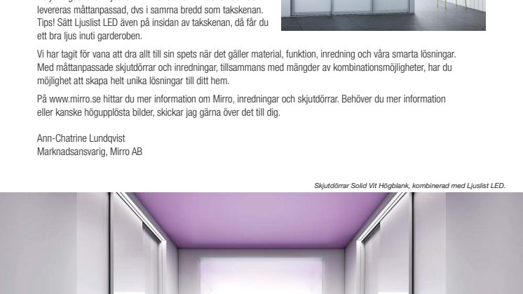 Med bra ljus blir din garderob ännu bättre 